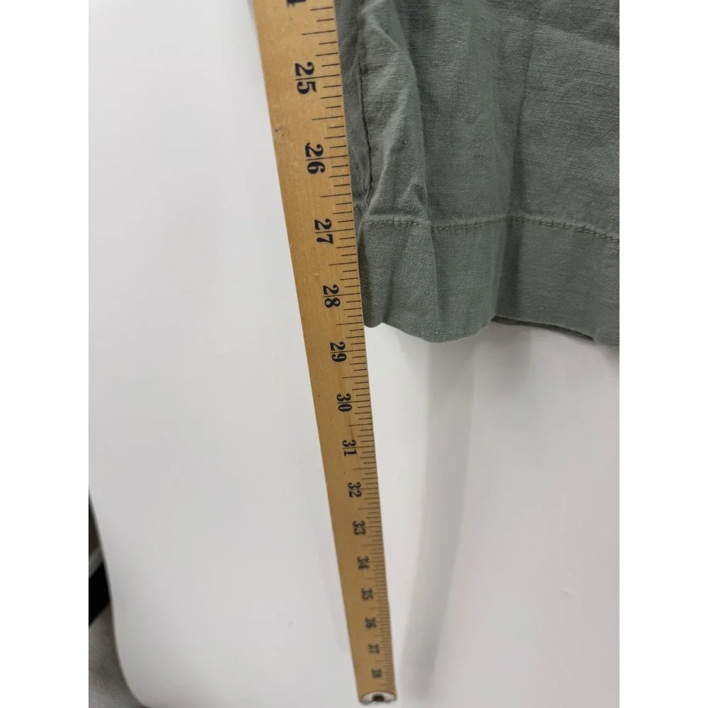 Maeve The Colette Wide Leg Pants Womens 29 Green Utility High Rise